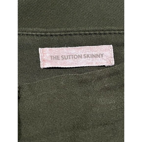 LOFT The Sutton Skinny Pants Olive Green Size 6 - Picture 5 of 6
